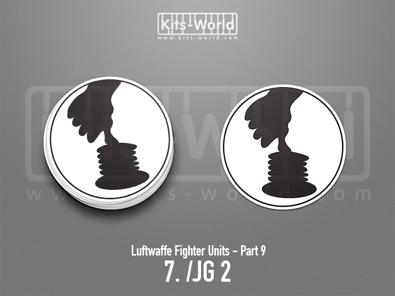 Kitsworld SAV Sticker - Luftwaffe Fighter Units - 7./JG 2 W:100mm x H:100mm 